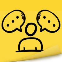 Figure With Two Speech Balloons